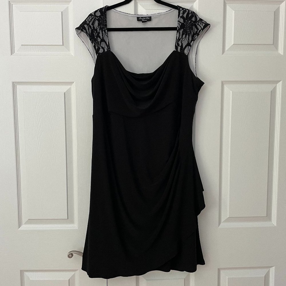 Scarlett Nite Woman Black Cocktail Midi dress - Size 22W